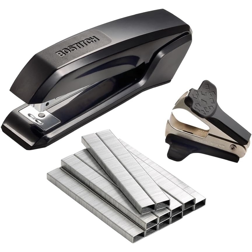 image:imageBostitch Office Ascend 3 in 1 Stapler Integrated Remover amp Staple Storage 420 Staples Included 20 Sheet Capacity Lightweight MagentaBlack Value Pack