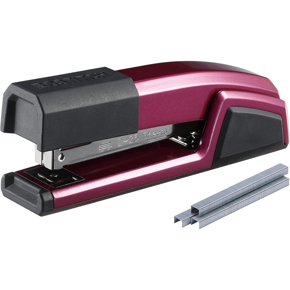 image:imageBostitch Office Epic Metal 3 in 1 Stapler 25 Sheet Capacity Includes 210 Staples in Staple Storage Compartment amp Integrated RemoverMagenta