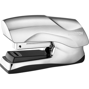 image:imageBostitch Office Heavy Duty Stapler 40 Sheet Capacity No Jam Half Strip Fits into the Palm of Your Hand For Classroom Office or Desk Black 3PackChrome