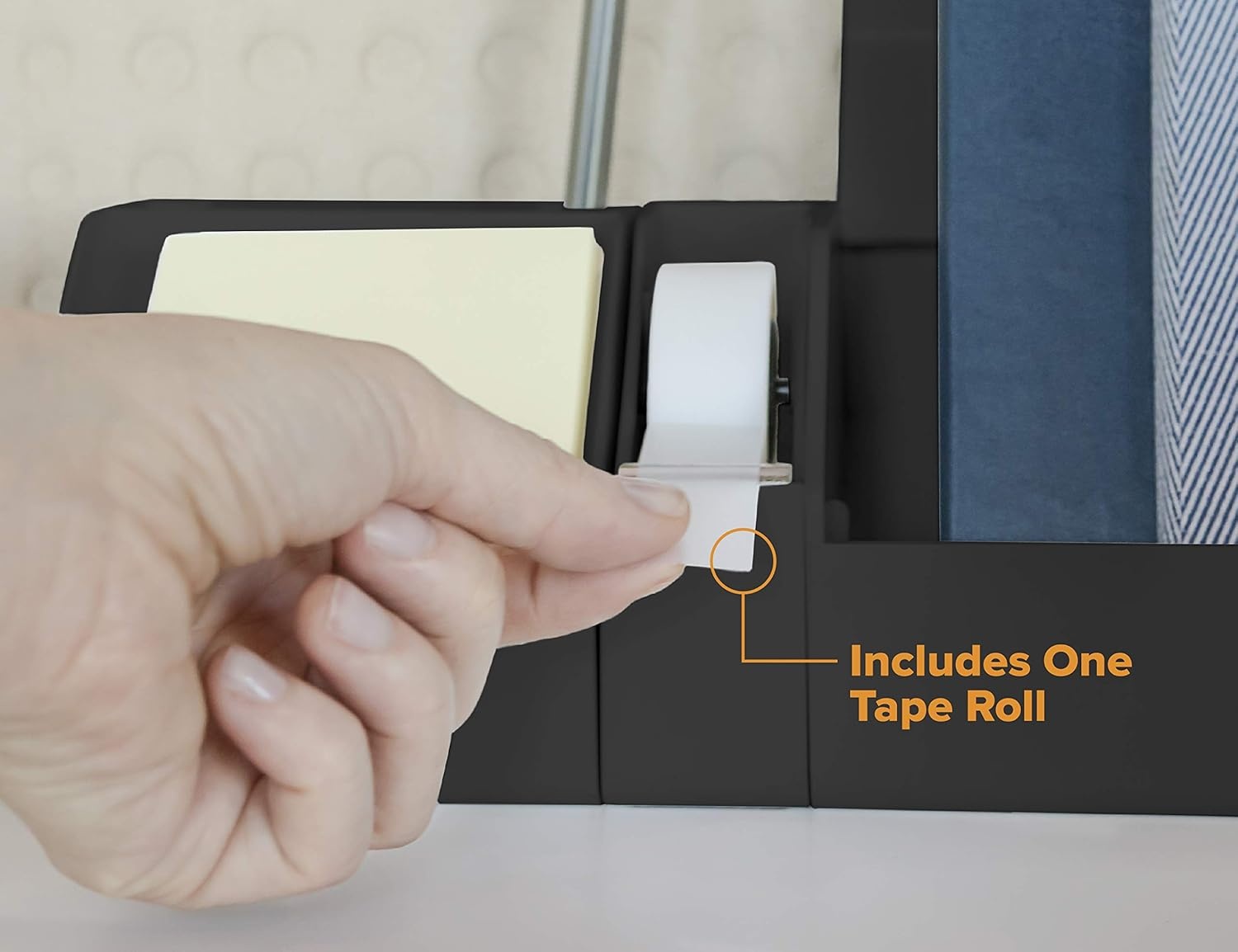 image:imageBostitch Office Konnect Tape Dispenser with Premium Singlesided Tape Sticks to Desk Gray KTTAPEGRAYBlack