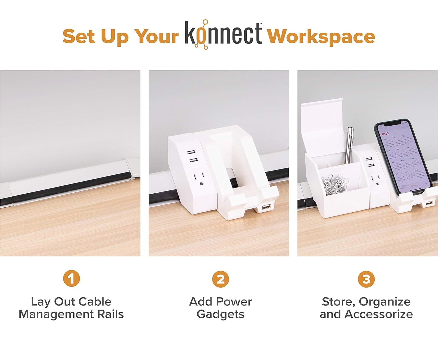 image:imageBostitch Office Konnect Tape Dispenser with Premium Singlesided Tape Sticks to Desk Gray KTTAPEGRAYBlack