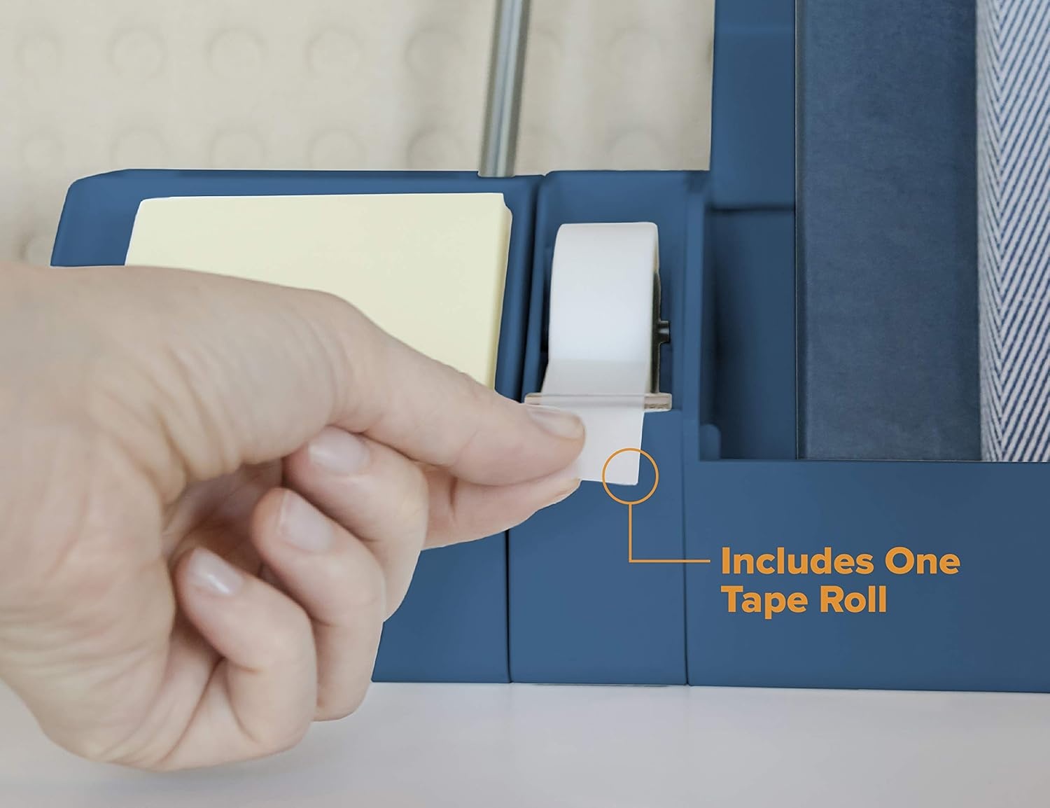 image:imageBostitch Office Konnect Tape Dispenser with Premium Singlesided Tape Sticks to Desk Gray KTTAPEGRAYBlue