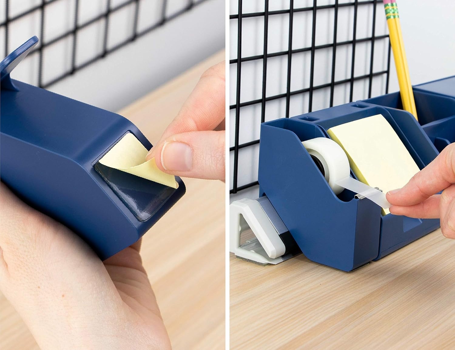 image:imageBostitch Office Konnect Tape Dispenser with Premium Singlesided Tape Sticks to Desk Gray KTTAPEGRAYBlue