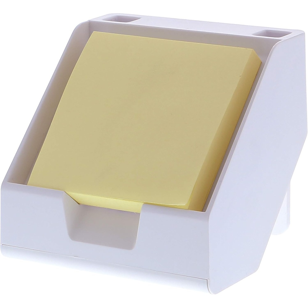 image:imageBostitch Office Sticky Note Holder Business Card Stand Includes Pen Holders GrayWhite