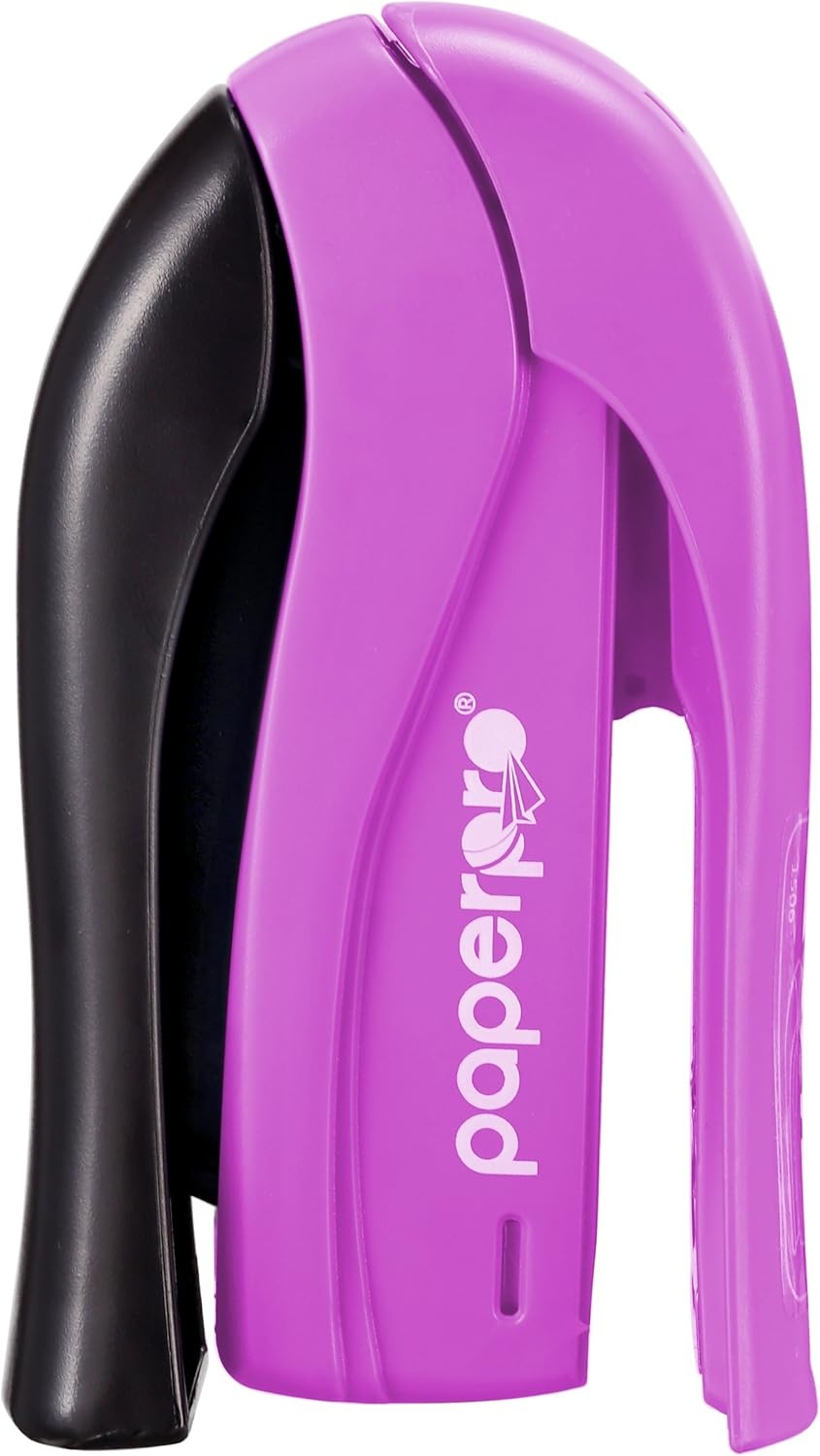 image:imageBostitch Office inSHAPE Compact Stapler 15 Sheet Capacity One Finger No Effort Spring Powered BlackGrayAssorted Stapler No Color Choice