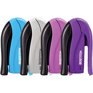 image:imageBostitch Office inSHAPE Compact Stapler 15 Sheet Capacity One Finger No Effort Spring Powered BlackGrayAssorted Stapler  No Color Choice