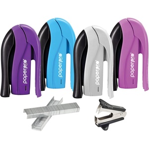 image:imageBostitch Office inSHAPE Compact Stapler 15 Sheet Capacity One Finger No Effort Spring Powered BlackGrayAssorted Value Pack 2  No Color Choice